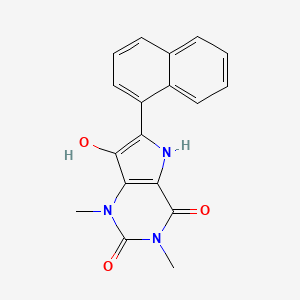 molecular formula C18H15N3O3 B5790299 7-hydroxy-1,3-dimethyl-6-(1-naphthyl)-1H-pyrrolo[3,2-d]pyrimidine-2,4(3H,5H)-dione 