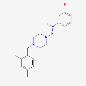 molecular formula C20H24FN3 B5790316 4-(2,4-dimethylbenzyl)-N-(3-fluorobenzylidene)-1-piperazinamine 