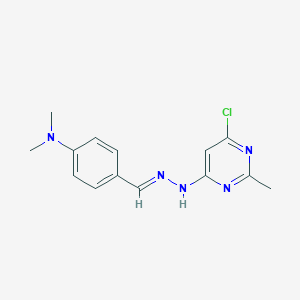 4-(dimethylamino)benzaldehyde (6-chloro-2-methyl-4-pyrimidinyl)hydrazone