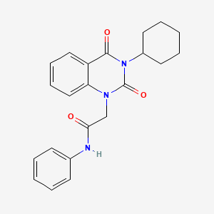 molecular formula C22H23N3O3 B5790333 2-(3-cyclohexyl-2,4-dioxo-3,4-dihydro-1(2H)-quinazolinyl)-N-phenylacetamide 