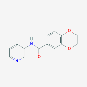 molecular formula C14H12N2O3 B5790340 N-3-pyridinyl-2,3-dihydro-1,4-benzodioxine-6-carboxamide 