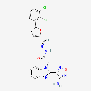 molecular formula C22H15Cl2N7O3 B5790365 2-[2-(4-amino-1,2,5-oxadiazol-3-yl)-1H-benzimidazol-1-yl]-N'-{[5-(2,3-dichlorophenyl)-2-furyl]methylene}acetohydrazide 