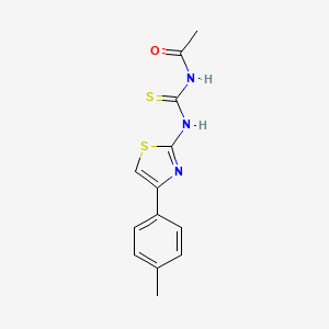 molecular formula C13H13N3OS2 B5790373 N-({[4-(4-methylphenyl)-1,3-thiazol-2-yl]amino}carbonothioyl)acetamide 