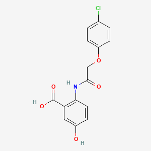 molecular formula C15H12ClNO5 B5790380 2-{[(4-chlorophenoxy)acetyl]amino}-5-hydroxybenzoic acid 