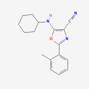 molecular formula C17H19N3O B5790386 5-(cyclohexylamino)-2-(2-methylphenyl)-1,3-oxazole-4-carbonitrile 