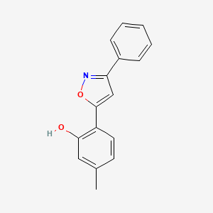 molecular formula C16H13NO2 B5790392 5-methyl-2-(3-phenyl-5-isoxazolyl)phenol 