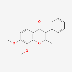 molecular formula C18H16O4 B5790397 7,8-dimethoxy-2-methyl-3-phenyl-4H-chromen-4-one 