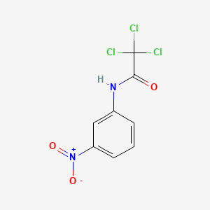 molecular formula C8H5Cl3N2O3 B5790410 2,2,2-trichloro-N-(3-nitrophenyl)acetamide CAS No. 56177-38-9