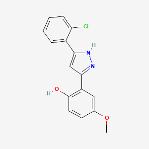 2-[5-(2-chlorophenyl)-1H-pyrazol-3-yl]-4-methoxyphenol