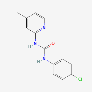 molecular formula C13H12ClN3O B5790443 N-(4-chlorophenyl)-N'-(4-methyl-2-pyridinyl)urea CAS No. 35466-46-7