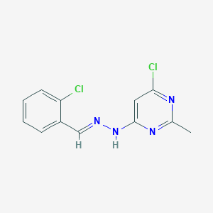 2-chlorobenzaldehyde (6-chloro-2-methyl-4-pyrimidinyl)hydrazone