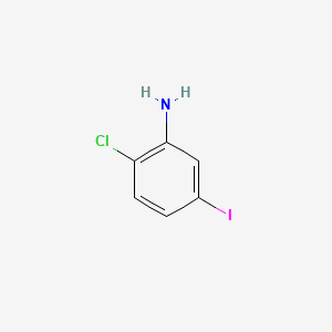 molecular formula C6H5ClIN B579048 2-氯-5-碘苯胺 CAS No. 16604-98-1
