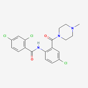 molecular formula C19H18Cl3N3O2 B5790486 2,4-dichloro-N-{4-chloro-2-[(4-methyl-1-piperazinyl)carbonyl]phenyl}benzamide 