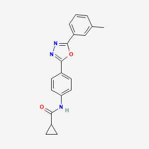 N-{4-[5-(3-methylphenyl)-1,3,4-oxadiazol-2-yl]phenyl}cyclopropanecarboxamide