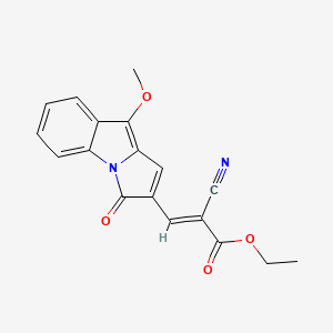 molecular formula C18H14N2O4 B5790516 ethyl 2-cyano-3-(9-methoxy-3-oxo-3H-pyrrolo[1,2-a]indol-2-yl)acrylate 