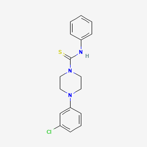 molecular formula C17H18ClN3S B5790531 4-(3-chlorophenyl)-N-phenyl-1-piperazinecarbothioamide 