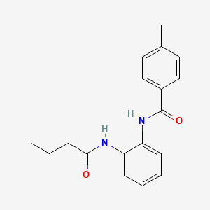 molecular formula C18H20N2O2 B5790545 N-[2-(butyrylamino)phenyl]-4-methylbenzamide 