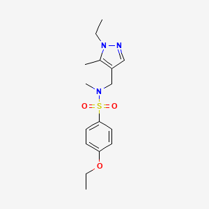 molecular formula C16H23N3O3S B5790560 4-ethoxy-N-[(1-ethyl-5-methyl-1H-pyrazol-4-yl)methyl]-N-methylbenzenesulfonamide 