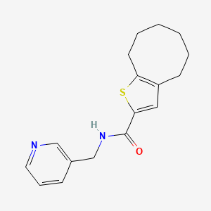 molecular formula C17H20N2OS B5790561 N-(3-pyridinylmethyl)-4,5,6,7,8,9-hexahydrocycloocta[b]thiophene-2-carboxamide 