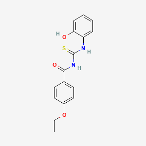 molecular formula C16H16N2O3S B5790577 4-ethoxy-N-{[(2-hydroxyphenyl)amino]carbonothioyl}benzamide 