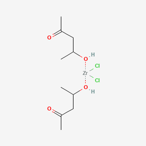 molecular formula C10H20Cl2O4Zr B579060 Zirconium dichloride bis(pentanedionate) CAS No. 18717-38-9