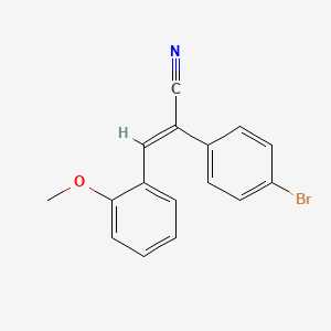 molecular formula C16H12BrNO B5790603 2-(4-bromophenyl)-3-(2-methoxyphenyl)acrylonitrile 