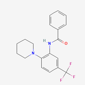 molecular formula C19H19F3N2O B5790629 N-[2-(1-piperidinyl)-5-(trifluoromethyl)phenyl]benzamide 
