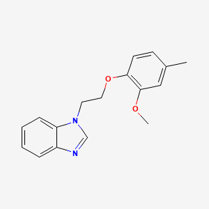 molecular formula C17H18N2O2 B5790638 1-[2-(2-methoxy-4-methylphenoxy)ethyl]-1H-benzimidazole 