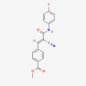 methyl 4-{2-cyano-3-[(4-fluorophenyl)amino]-3-oxo-1-propen-1-yl}benzoate