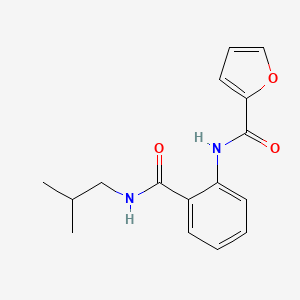 molecular formula C16H18N2O3 B5790662 N-{2-[(isobutylamino)carbonyl]phenyl}-2-furamide 