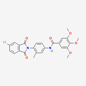 molecular formula C25H21ClN2O6 B5790674 N-[4-(5-chloro-1,3-dioxo-1,3-dihydro-2H-isoindol-2-yl)-3-methylphenyl]-3,4,5-trimethoxybenzamide 