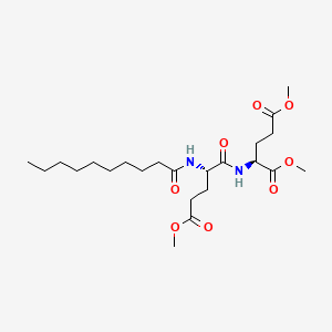 molecular formula C23H40N2O8 B579069 dimethyl (2S)-2-[[(2S)-2-(decanoylamino)-5-methoxy-5-oxopentanoyl]amino]pentanedioate CAS No. 15939-46-5