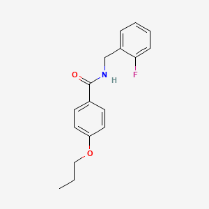 molecular formula C17H18FNO2 B5790694 N-(2-fluorobenzyl)-4-propoxybenzamide 