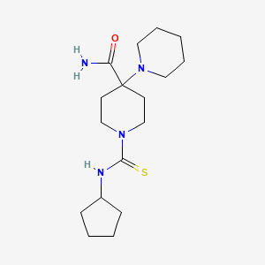molecular formula C17H30N4OS B5790700 1'-[(cyclopentylamino)carbonothioyl]-1,4'-bipiperidine-4'-carboxamide 