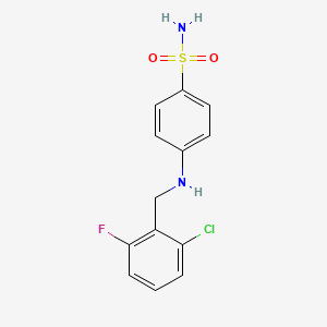 molecular formula C13H12ClFN2O2S B5790707 4-[(2-chloro-6-fluorobenzyl)amino]benzenesulfonamide 