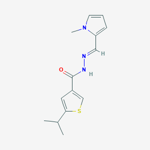 molecular formula C14H17N3OS B5790709 5-isopropyl-N'-[(1-methyl-1H-pyrrol-2-yl)methylene]-3-thiophenecarbohydrazide 