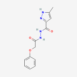 3-methyl-N'-(phenoxyacetyl)-1H-pyrazole-5-carbohydrazide