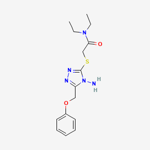 molecular formula C15H21N5O2S B5790722 2-{[4-amino-5-(phenoxymethyl)-4H-1,2,4-triazol-3-yl]thio}-N,N-diethylacetamide 