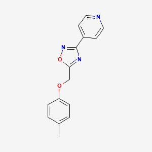 4-{5-[(4-methylphenoxy)methyl]-1,2,4-oxadiazol-3-yl}pyridine