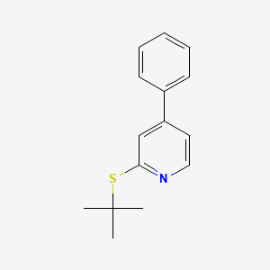 molecular formula C15H17NS B579073 2-tert-Butylthio-4-phenylpyridine CAS No. 18794-41-7