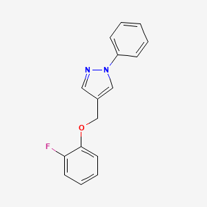 molecular formula C16H13FN2O B5790739 4-[(2-fluorophenoxy)methyl]-1-phenyl-1H-pyrazole 