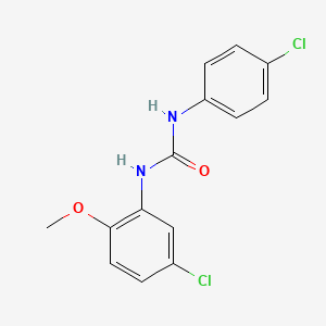 molecular formula C14H12Cl2N2O2 B5790748 N-(5-chloro-2-methoxyphenyl)-N'-(4-chlorophenyl)urea 