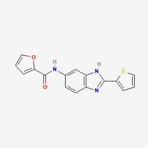 molecular formula C16H11N3O2S B5790758 N-[2-(2-thienyl)-1H-benzimidazol-5-yl]-2-furamide 