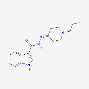 molecular formula C17H22N4O B5790773 N'-(1-propyl-4-piperidinylidene)-1H-indole-3-carbohydrazide 