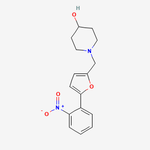 1-{[5-(2-nitrophenyl)-2-furyl]methyl}-4-piperidinol