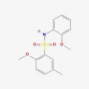 molecular formula C15H17NO4S B5790787 2-methoxy-N-(2-methoxyphenyl)-5-methylbenzenesulfonamide 