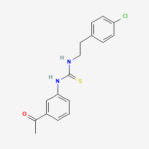 molecular formula C17H17ClN2OS B5790795 N-(3-acetylphenyl)-N'-[2-(4-chlorophenyl)ethyl]thiourea 