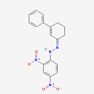molecular formula C18H16N4O4 B579080 3-Phenyl-2-cyclohexen-1-one 2,4-dinitrophenyl hydrazone CAS No. 15339-64-7