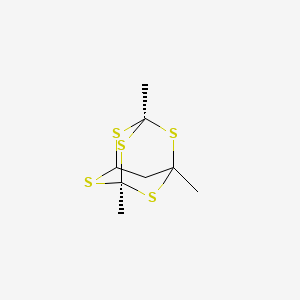 molecular formula C8H12S5 B579081 1,3,5-Trimethyl-2,4,6,8,9-pentathiaadamantane CAS No. 17443-91-3