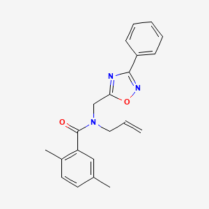 molecular formula C21H21N3O2 B5790814 N-allyl-2,5-dimethyl-N-[(3-phenyl-1,2,4-oxadiazol-5-yl)methyl]benzamide 